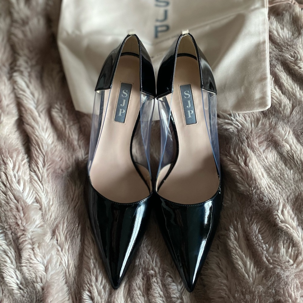 SJP Classic black patent heels🖤